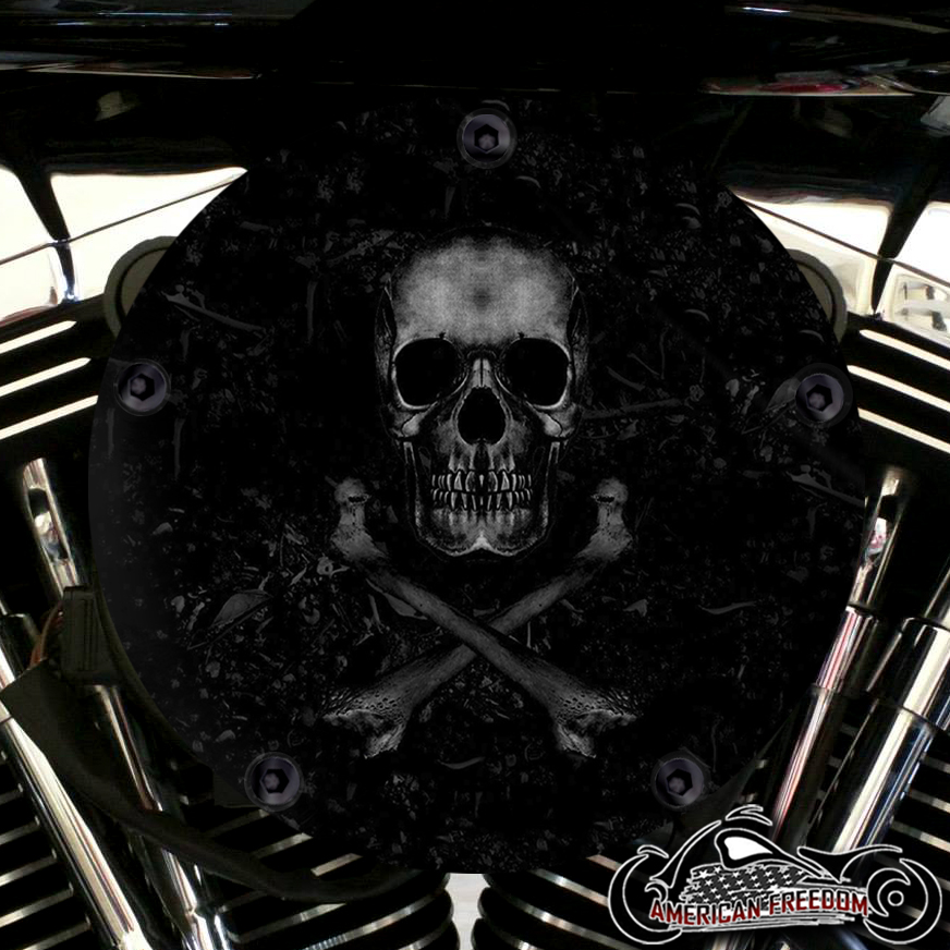 Harley Davidson High Flow Air Cleaner Cover - Cross Bones